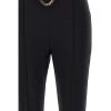 Wijde Broeken Elisabetta Franchi Trousers Black Black