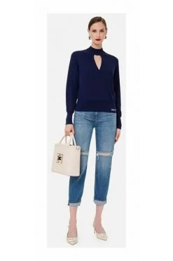 Elisabetta Franchi Coltruien Turtlenecks Blue