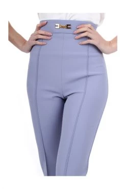 Elisabetta Franchi Wijde Broeken Trousers Purple