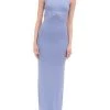 Elisabetta Franchi Jurken Red Carpet Dress With Crossover Neckline Blue