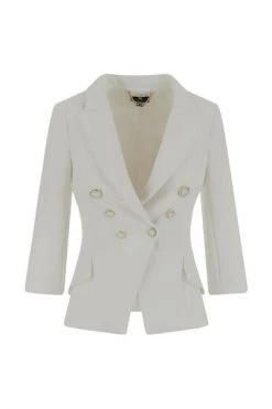 Elisabetta Franchi Blazers Jacket Woman Clothing White -Elisabetta Franchi Winkel 701bd28209c922211955efb61e0e5b70