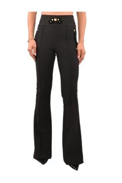 Elisabetta Franchi Wijde Broeken Wide Trousers Black -Elisabetta Franchi Winkel 70250d03f3867237dac67ebcbf8e0597