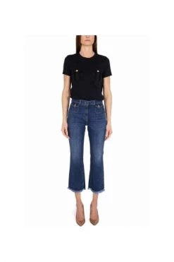 Elisabetta Franchi Cropped Jeans Blue