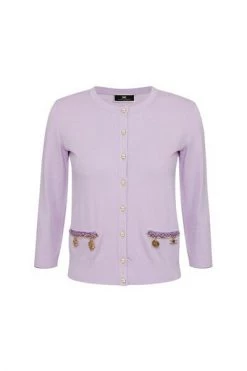 Elisabetta Franchi Vesten Cardigan Purple