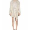 Elisabetta Franchi Casual Jurken Dress In Georgette Fabric With Polka Dot Print Beige