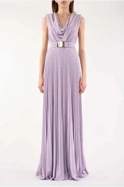 Elisabetta Franchi Maxi Jurken Long Dress Purple