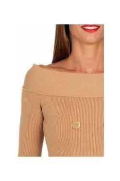 Elisabetta Franchi Casual Jurken Dresses Brown -Elisabetta Franchi Winkel 7277872edf14ff06b44789287c66a554