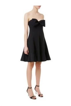 Elisabetta Franchi Zomerjurken Mini Dress With Large Bow Black