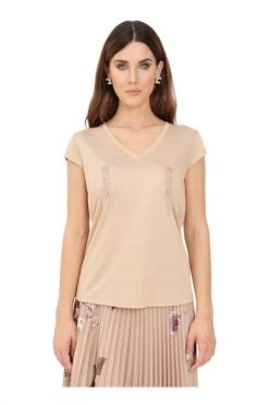 Elisabetta Franchi T-shirts T-shirt Beige