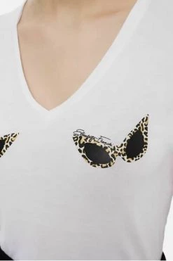 Elisabetta Franchi T-shirts Leopardi Gles T-shirt Ma01921E2 White -Elisabetta Franchi Winkel 744783d6d0d05f97ad2850ff7d17fab2