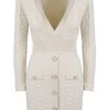 Elisabetta Franchi Casual Jurken JACQUARD KNIT MINI DRESS Beige