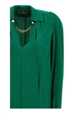 Elisabetta Franchi Blouses Shirt Green -Elisabetta Franchi Winkel 749d927830a1e62b8945a3eaf242daff