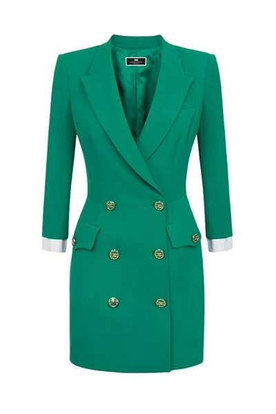 Elisabetta Franchi Casual Jurken Short Dresses Green 1 Elisabetta Franchi Casual Jurken Short Dresses Green