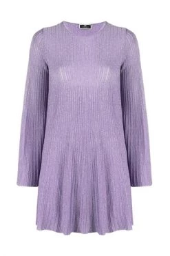Elisabetta Franchi Casual Jurken JURK Purple -Elisabetta Franchi Winkel 756a8ba9f638772bd42b4c58f90bc1c2