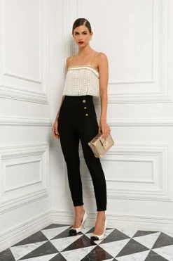 Elisabetta Franchi Pantalons Slim-fit Trousers Black -Elisabetta Franchi Winkel 75be0058b5e4719af613a22152c17152