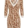 Elisabetta Franchi Casual Jurken Dress Brown