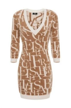 Elisabetta Franchi Casual Jurken Dress Brown