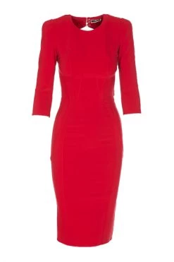 Elisabetta Franchi Casual Jurken Midi Dresses Red -Elisabetta Franchi Winkel 76522a1d39f5943a3efe8968a34955d1