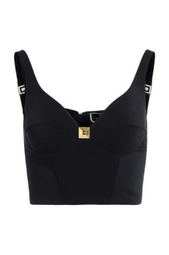 Elisabetta Franchi Shirts Top With Maxi Birchia Black