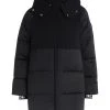 Elisabetta Franchi Gewatteerde Jassen Padded Quilted Coat With Removable Hood Black