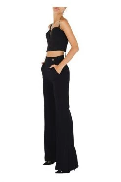 Elisabetta Franchi T-shirts Sleeveless Top TO04527E2 Black