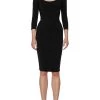 Elisabetta Franchi Casual Jurken Midi Stretch Dress Black