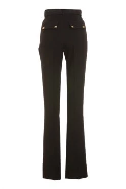 Elisabetta Franchi Wijde Broeken Wide Trousers Black -Elisabetta Franchi Winkel 78353b0e5ea4eb5181d984bd2cd10cc6