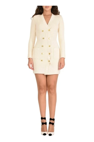 Elisabetta Franchi Casual Jurken Knitted Dresses White 4 Elisabetta Franchi Casual Jurken Knitted Dresses White - Afbeelding 4