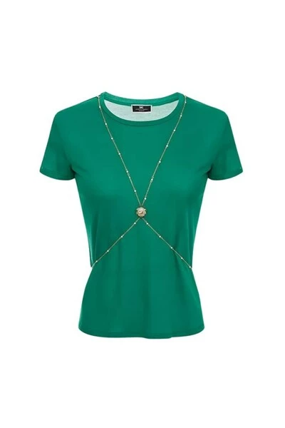 Elisabetta Franchi T-Shirts Green 1 Elisabetta Franchi T-Shirts Green