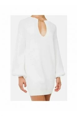 Elisabetta Franchi Casual Jurken Jersey Dress White -Elisabetta Franchi Winkel 79ea123ad98fb6dcdd9e726c4b91d005