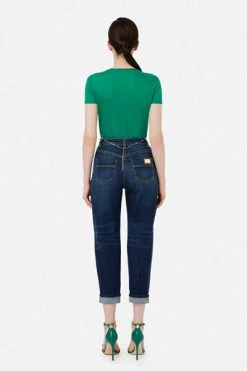 Elisabetta Franchi Cropped Jeans Blue -Elisabetta Franchi Winkel 7a0fb6b7558aa9e997b0690179bdf12b