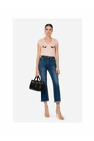 Elisabetta Franchi Straight Jeans Jeans Blue 1 Elisabetta Franchi Straight Jeans Jeans Blue