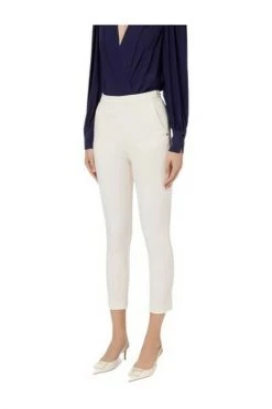 Elisabetta Franchi Pantalons Slim-fit Trousers White -Elisabetta Franchi Winkel 7a6b3e80cc64cc32b67b29919f56fb90