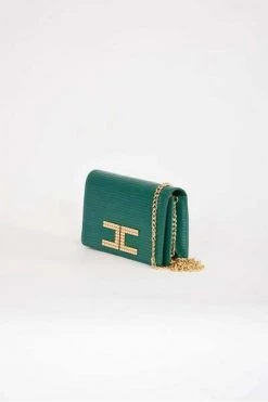 Elisabetta Franchi Schoudertassen Cross Body Bags Green
