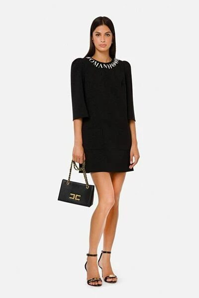 Elisabetta Franchi Casual Jurken Short Dresses Black 3 Elisabetta Franchi Casual Jurken Short Dresses Black - Afbeelding 3