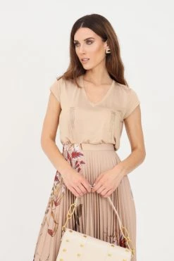 Elisabetta Franchi T-shirts T-shirt Beige -Elisabetta Franchi Winkel 7c007f410b0ad56af4275a631554f63c