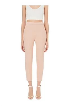 Elisabetta Franchi Cropped Jeans Cigarette Pants Pink