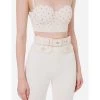 Elisabetta Franchi Pantalons Skinny Trousers White