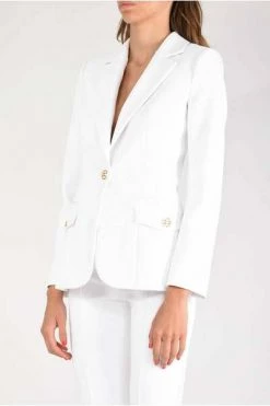 Elisabetta Franchi Business Blazers Blazer White -Elisabetta Franchi Winkel 7cfd3b9f11cc7bb09fdce730f1e2852c