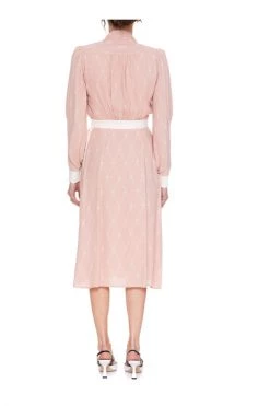 Elisabetta Franchi Casual Jurken Shirt Dress With Scarf Collar Pink -Elisabetta Franchi Winkel 7d0b0ea540bcc6f886cf762d1bff6b24