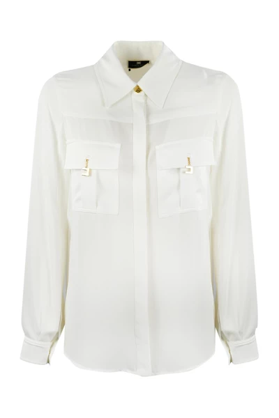 Elisabetta Franchi Longsleeve Shirts Formal Shirts White 2 Elisabetta Franchi Longsleeve Shirts Formal Shirts White - Afbeelding 2