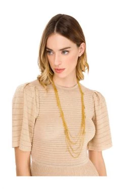 Elisabetta Franchi Kettingen MICRO CHAIN NECKLACE Yellow