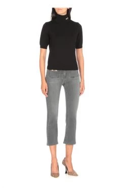 Cropped Jeans Elisabetta Franchi Jeans Gray -Elisabetta Franchi Winkel 7e72c6c6a1ddff7281df61b8685b4b44