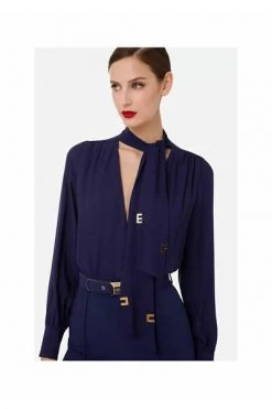 Elisabetta Franchi Longsleeve Shirts Shirts Blue -Elisabetta Franchi Winkel 7e7967b068dd6f265a8870ea04fe18ab