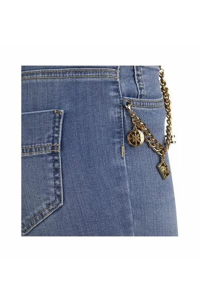 Elisabetta Franchi Skinny Jeans With Pendants Blue 2 Elisabetta Franchi Skinny Jeans With Pendants Blue - Afbeelding 2