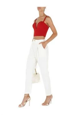 Elisabetta Franchi Tops Bustier With Sweetheart Neckline Red