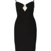 Elisabetta Franchi Casual Jurken Bustier Sheath Dress Black