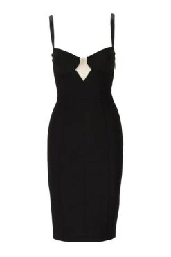 Elisabetta Franchi Casual Jurken Bustier Sheath Dress Black