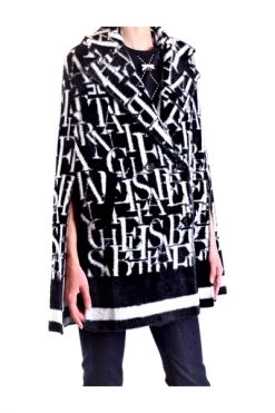 Elisabetta Franchi Poncho's Coats Black -Elisabetta Franchi Winkel 7f2cca474bba74fbc27ffc54089cd79c