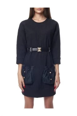 Elisabetta Franchi Casual Jurken Dress Black -Elisabetta Franchi Winkel 7f3fbd6a23a9c1c6fdd99c43f79efac9